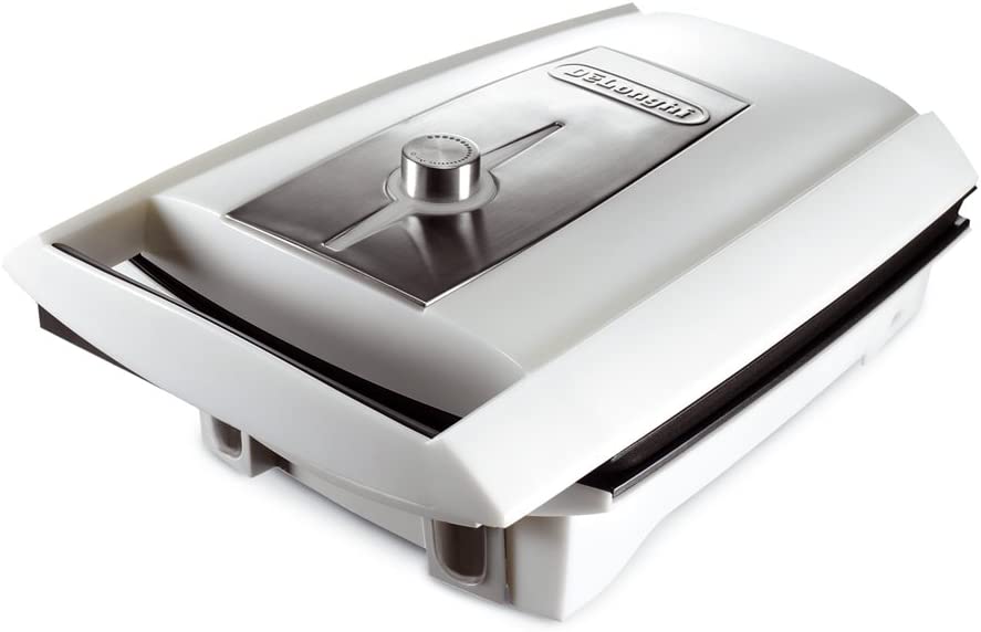 Delonghi CGH 200 Electric Griddle with 1800 Watt antihaftbeschichtete Garplatten mit Fett Drain