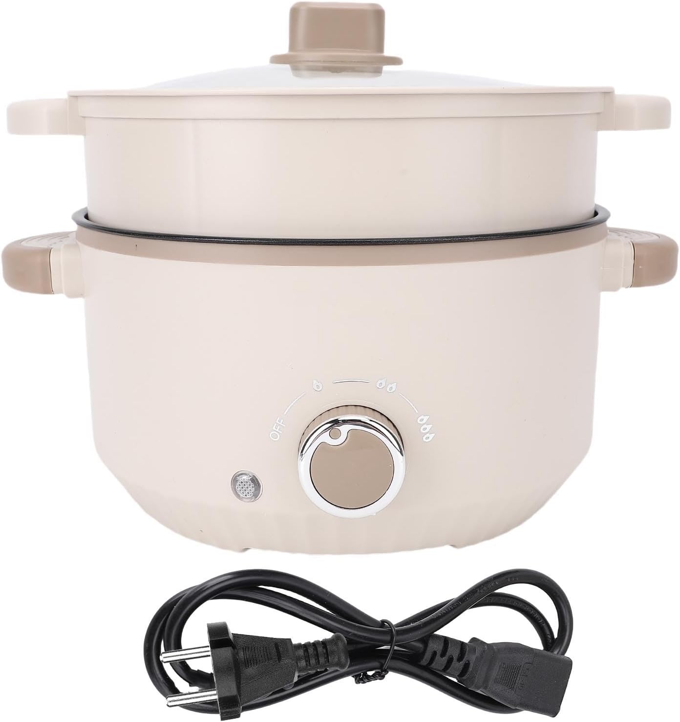 TOPINCN Hot Pot Electric, 3 L Portable Electric Pot with Large Capacity, Rice Cooker, Steamer Cooker, Multifunctional Electric Ramen Cooker with (EU Plug 220 V)