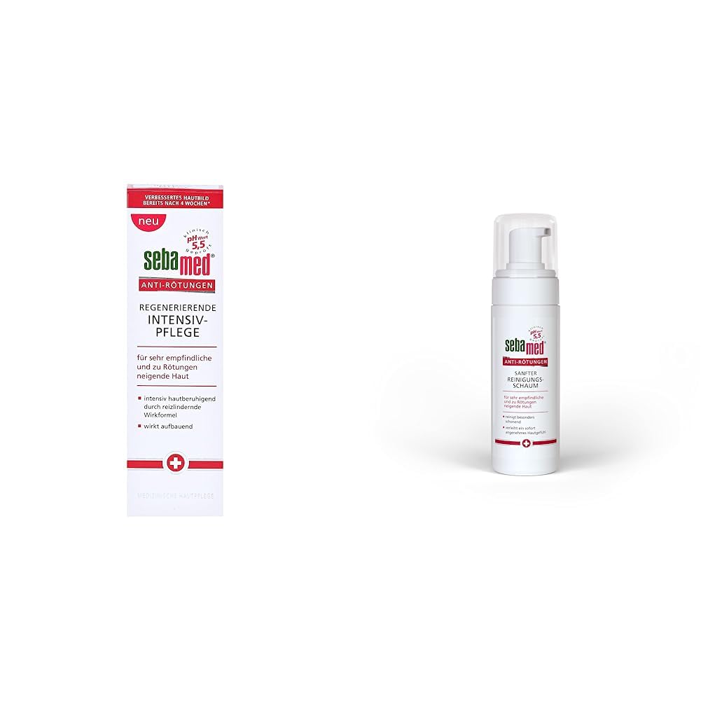 Sebamed Rosacea Anti-Redness Regenerating Intensive Care for Rosacea & Anti-Redness Gentle Cleansing Foam