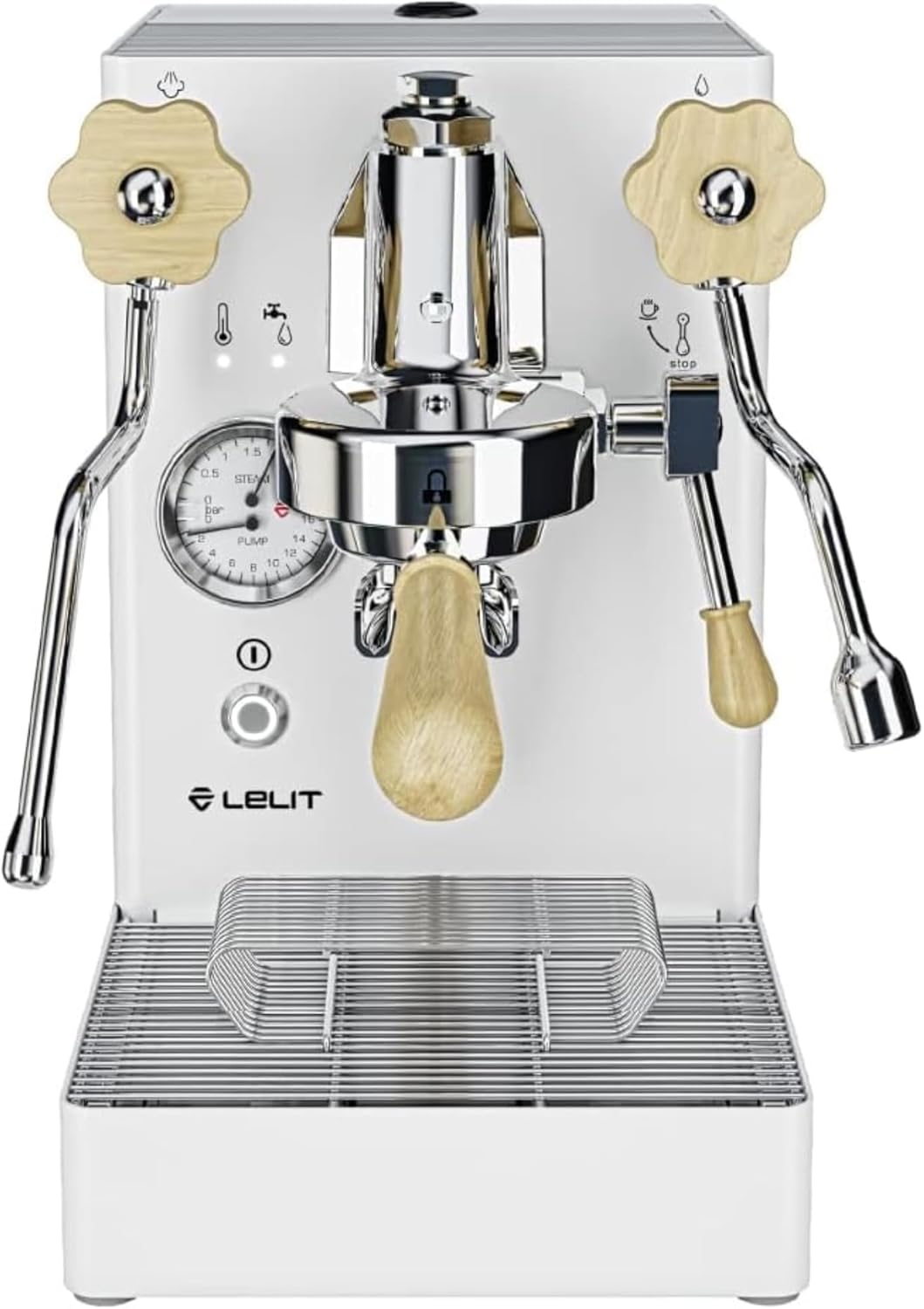 Lelit MaraX Coffee Machine - With Milk Frother - White