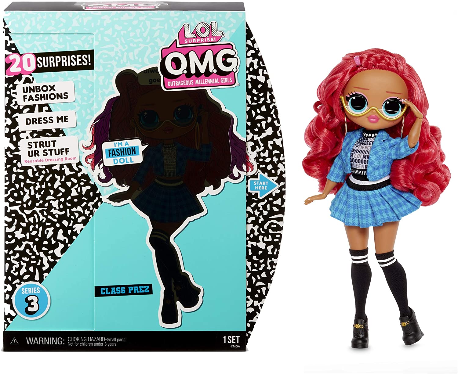 L.O.L. Surprise! MGA Entertainment 567202E7C L.O.L. Surprise OMG Doll Series 3-Class Prez