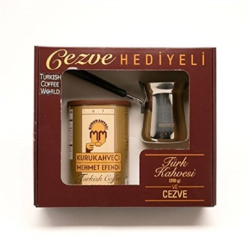 Kurukkahveci Mehmed Efendi 250 g Turkish Coffee with Cezve Jug