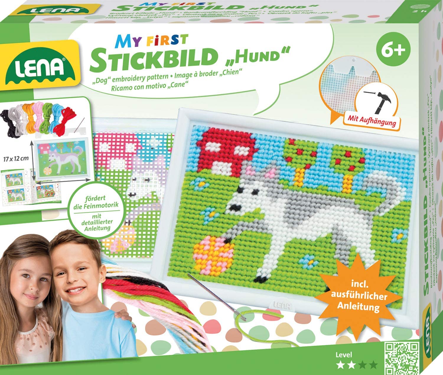 Lena Simm Toys Dog Embroidery Picture Folding Box