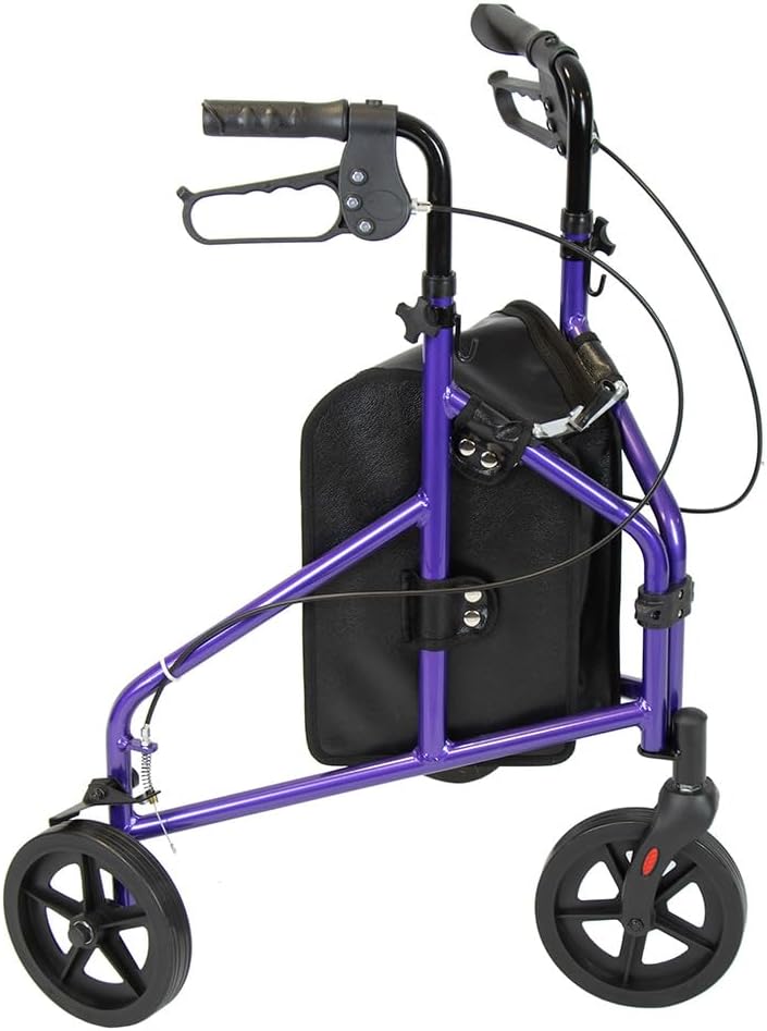 NRS Healthcare NRS 3 Wheel Aluminium Rollator Purple