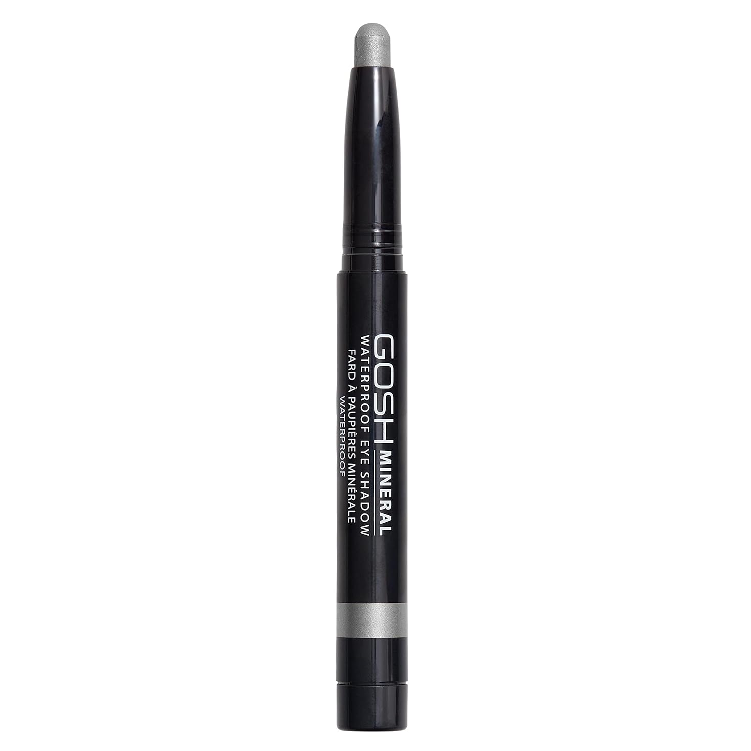 GOSH Mineral Waterproof Eye Shadow, Rotating Eyeshadow Pen with Creamy Texture for Easy Application and Intense Color Result, Waterproof, Long-Lasting & Fragrance-Free, 006 Metallic Grey