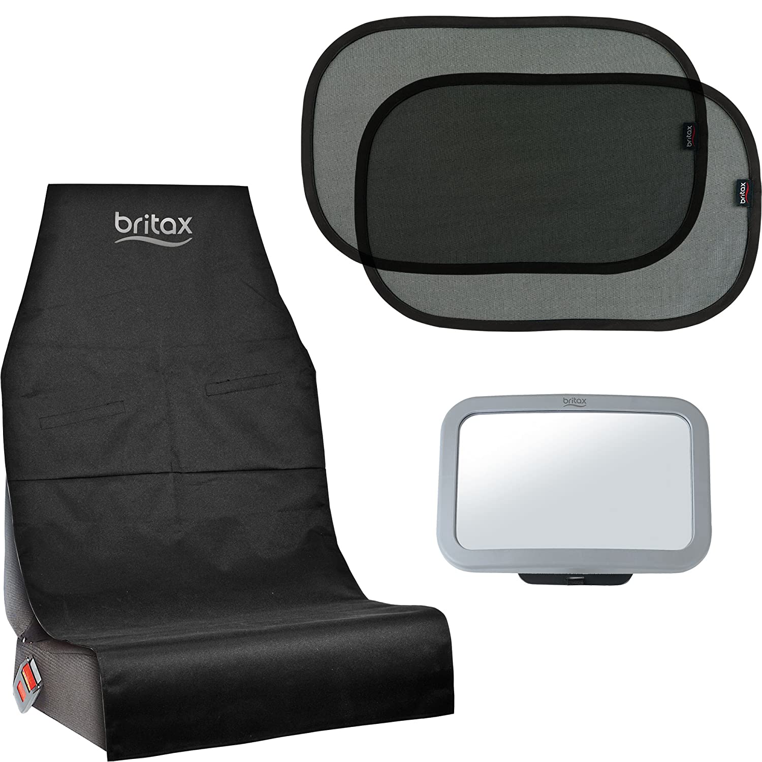 Britax Römer Original Accessories I Set with Protective Pad for Child Seat, Sun Protection for Windows and Rear Seat Mirror