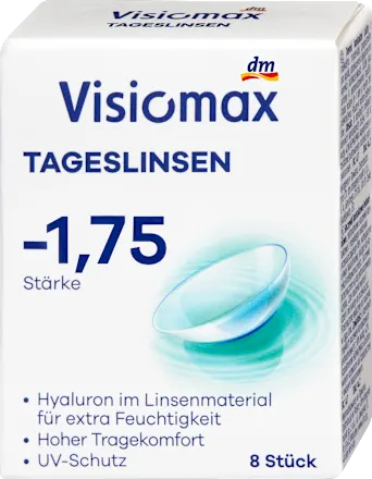Visiomax Daily contact lenses, diopter -1.75, 8 units