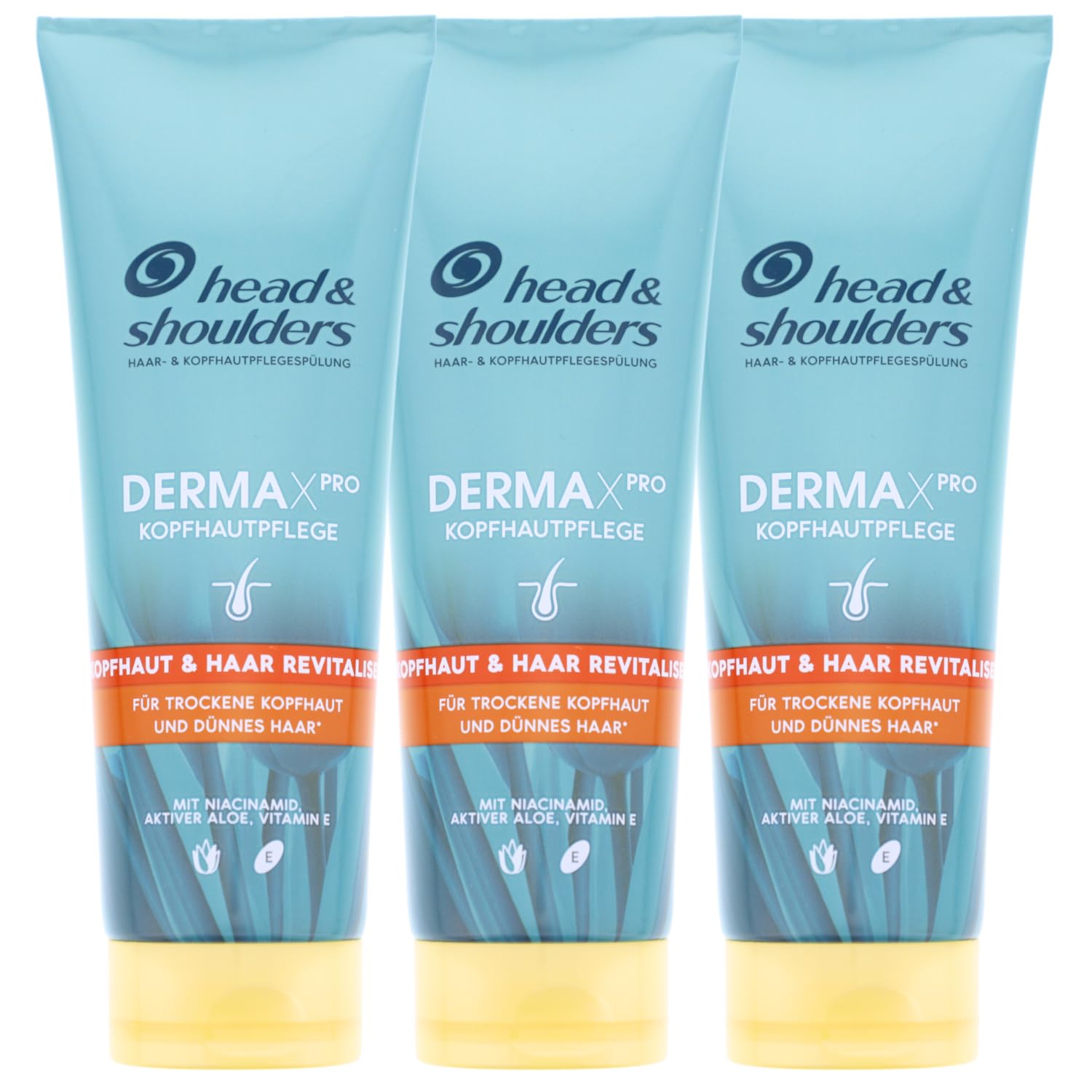 head&shoulders Head & Shoulders DERMAXPRO Scalp & Hair Revitalizer Conditioner Thin Hair 220 ml Pack of 3