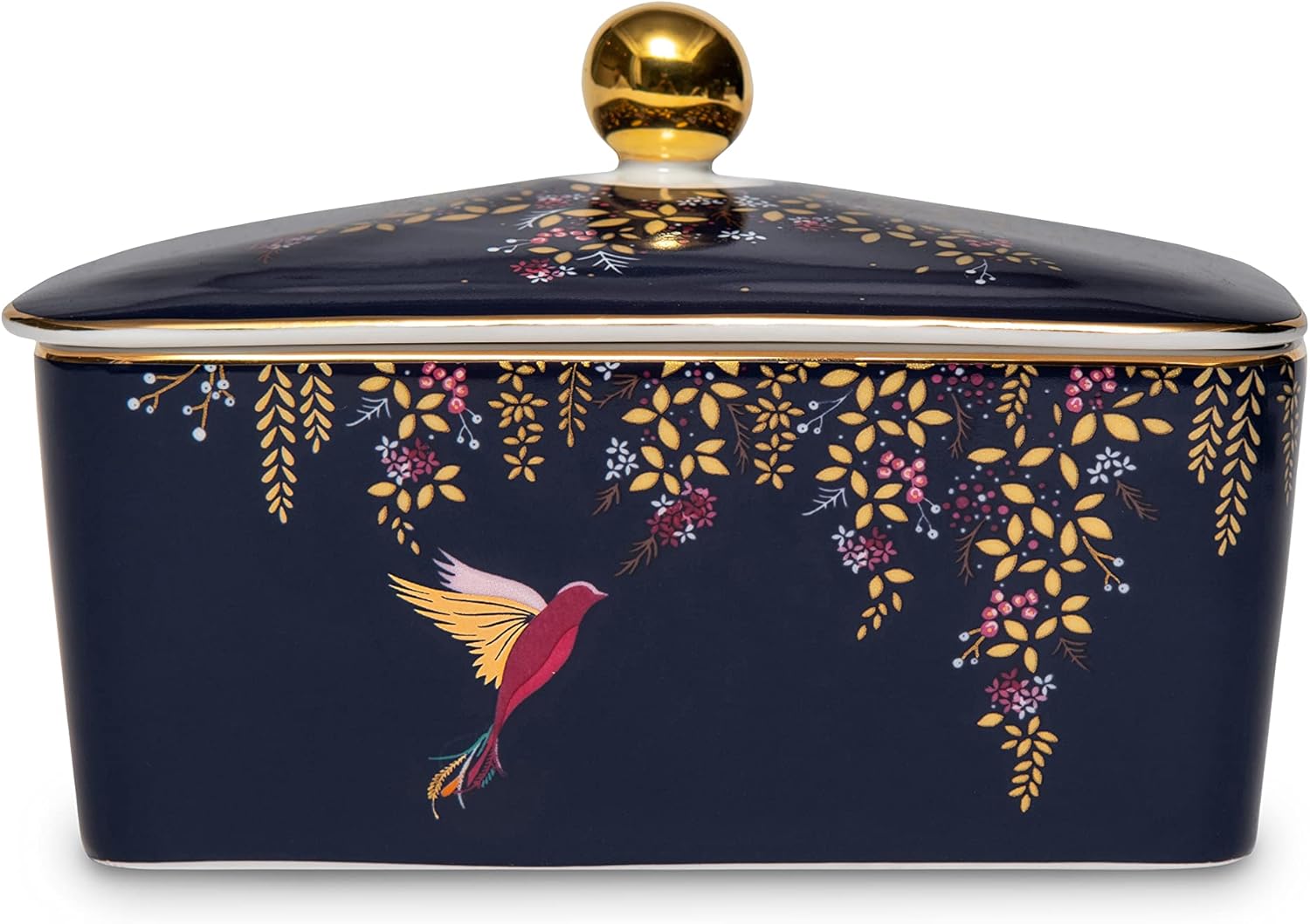 Sara Miller for Portmeirion Chelsea Butter with Lid, Navy