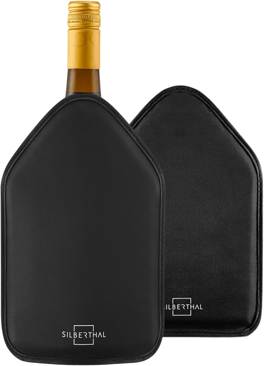 SILBERTHAL Wine cuff for bottles, set of 2, bottle cooler for wine, sparkling wine and champagne, cooling sleeve for on the go