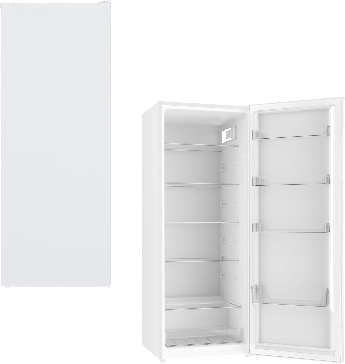 PKM KS 242-EM Fridge | White | 242 liters | Full Room Fridge | LED Lighting | Interchangeable Door Hinge | 4 Door Shelves | 4 Glass Compartments | with Vegetable Drawer