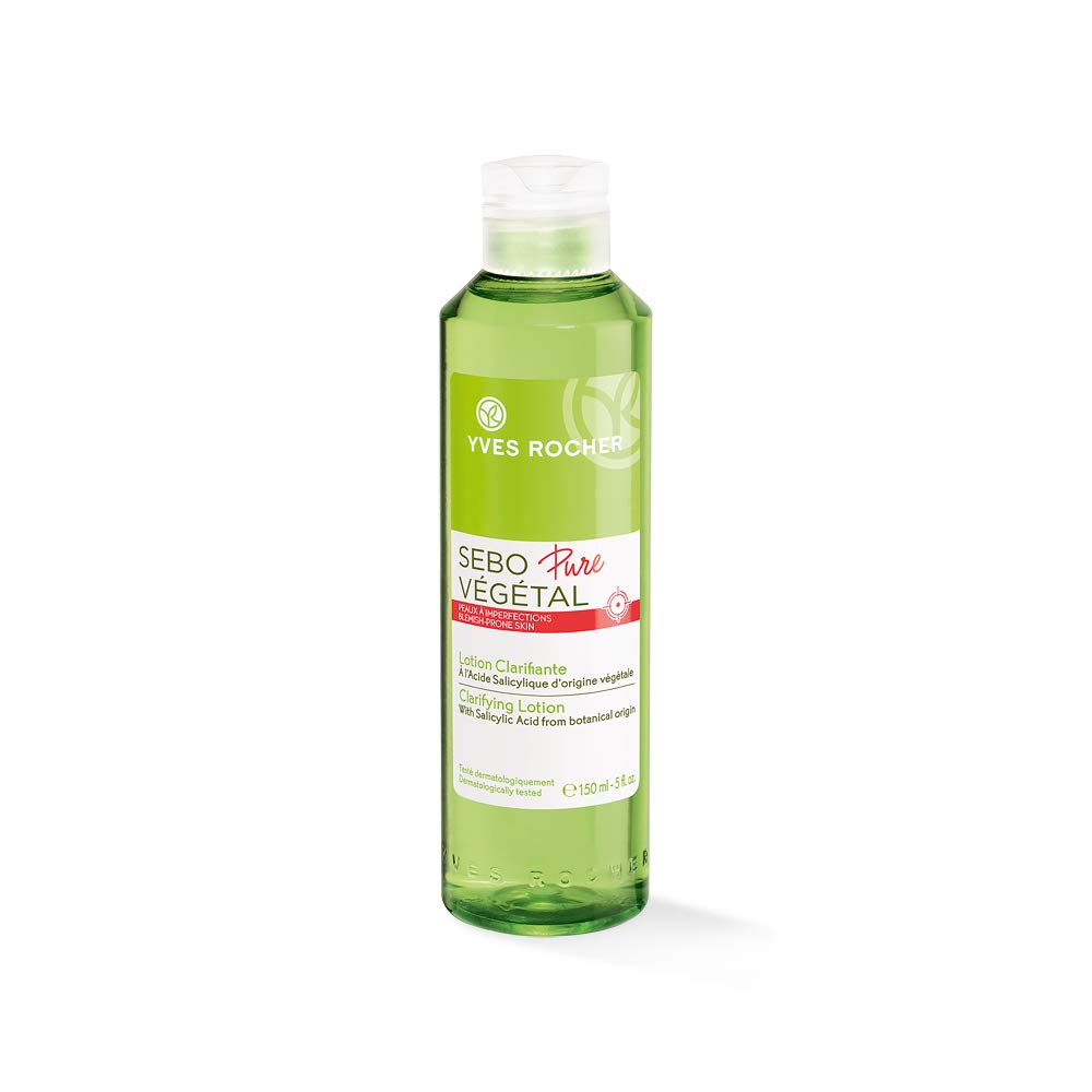Yves Rocher SEBO PURE VÉGÉTAL Cleansing Lotion for Facial Cleansing for Impurities Gentle Gel Texture 1 x Bottle ml