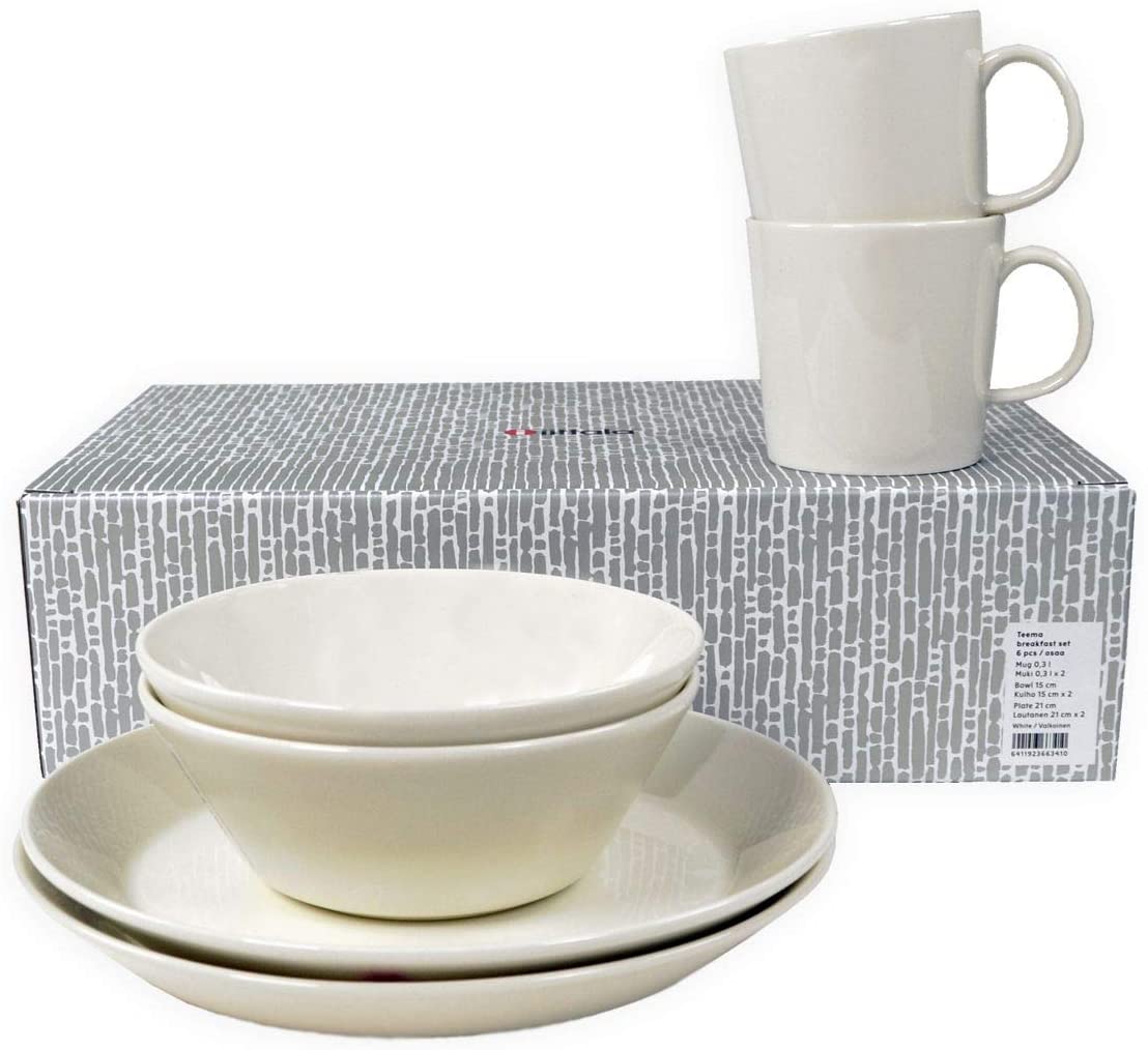 Iittala Teema Breakfast Set, White, 2.4 kg, 6