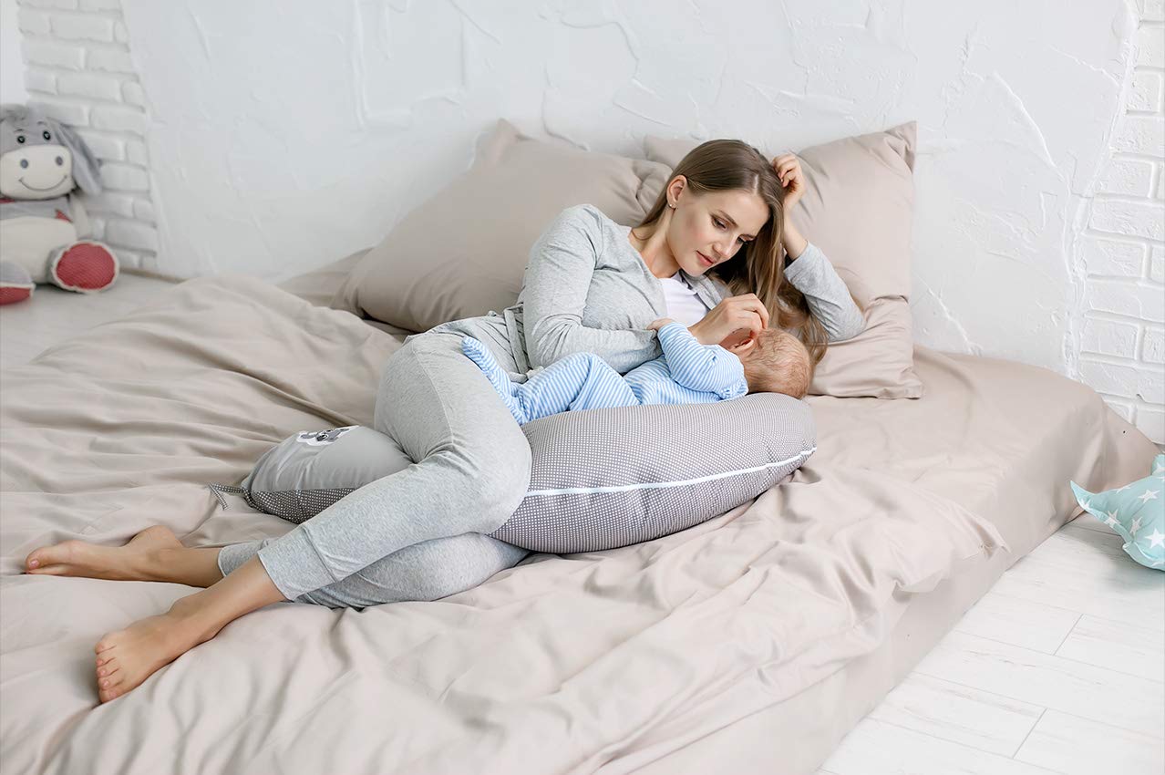 sei Design Ökotex Xxl Nursing Pillow + 1X Extra Nursing Pillow Cover Pregnancy Pillow 