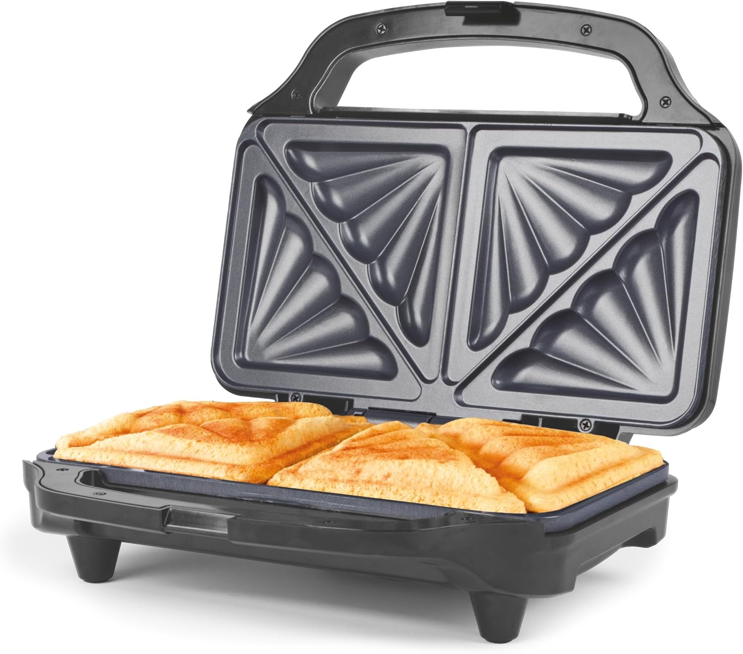 Salter EK2017TFVDE Sandwich Toaster - Non-Stick Deep Fill Toastie Maker, Along with 2 Toasted Sandwiches, 4 Slice Grill Press, Automatic Temperature Control, 900W, EK2017TFVDE