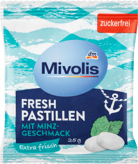 Mivolis Lozenges, mint, sugar-free, 25 g