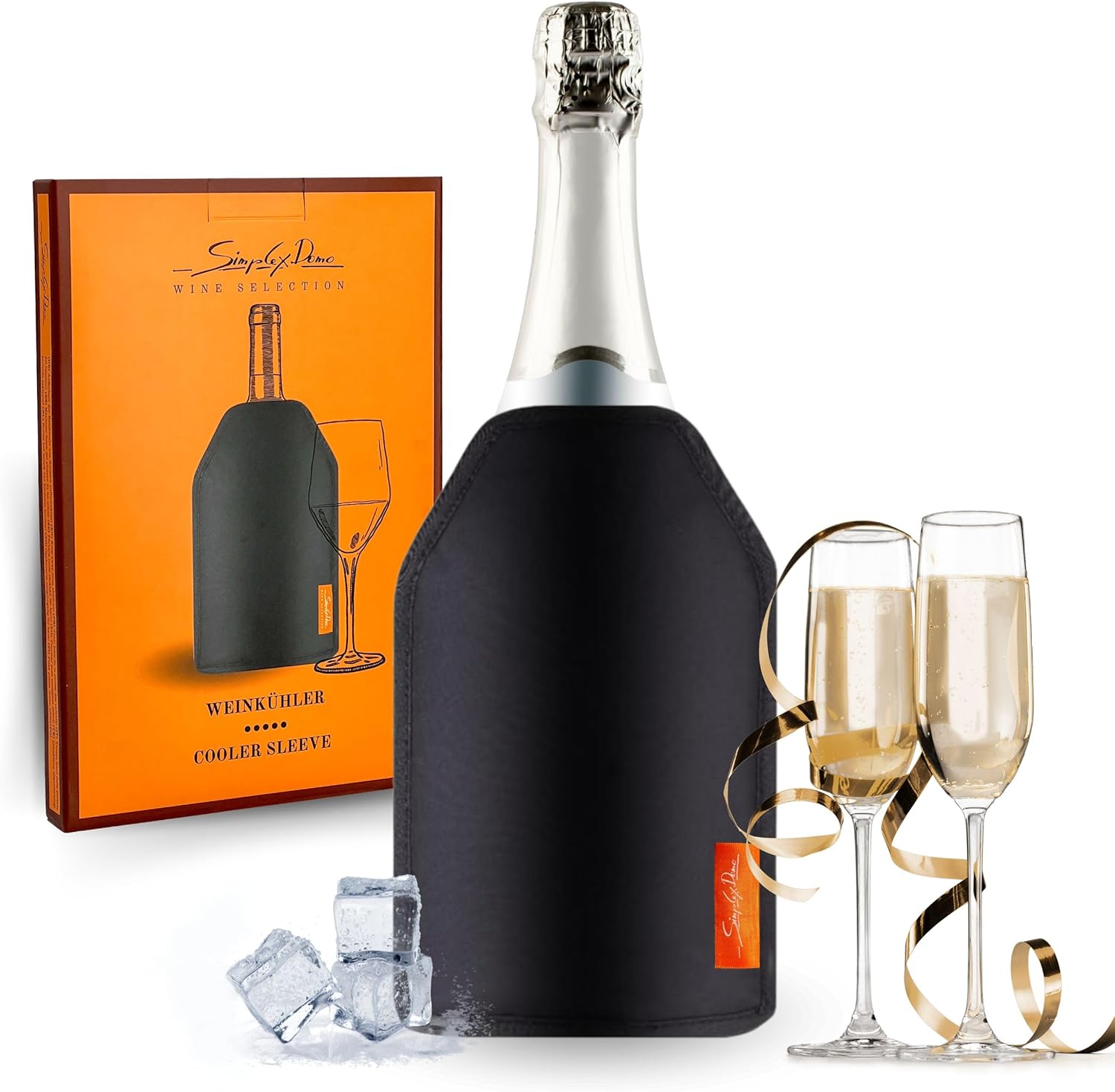 Wine Bottle Cooling Sleeve - Extra Long Cooling, Water Resistant Nylon - Flexible for Wine, Sparkling Wine & Champagne - Perfect for Household, Catering and Outdoor, 1 x Wine Bottle Cooler