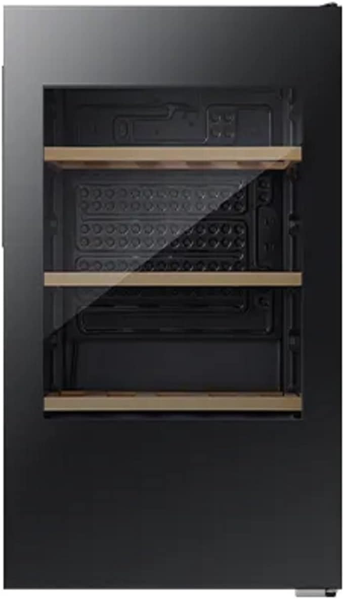 Hisense RW12D4NWG0 30 Bottle Single Temperature UV Glass Wine Cellar with Wooden Shelves Display Touch LED Lighting