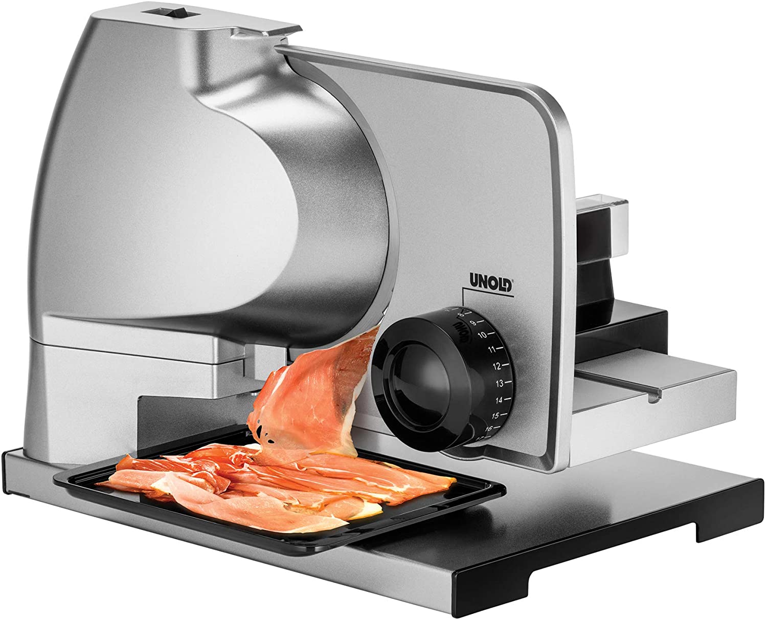 Unold 78826 All-Cutter Metal Plus, 100 W, Free-floating, Removable Stainless Steel Serrated Edge Knife (Approx. Diameter 17 cm)