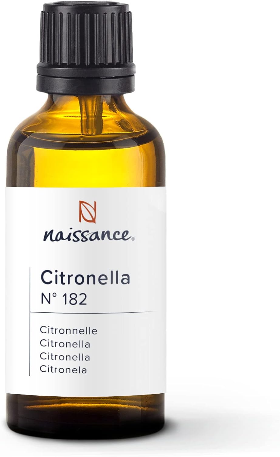 Naissance Citronella Ätherisches Öl (Nr. 182) - 50ml - 100% Naturreines Citronellaöl für Naturkosmetik, Aromatherapie, Duftlampe - Duftöl für Aroma Diffuser