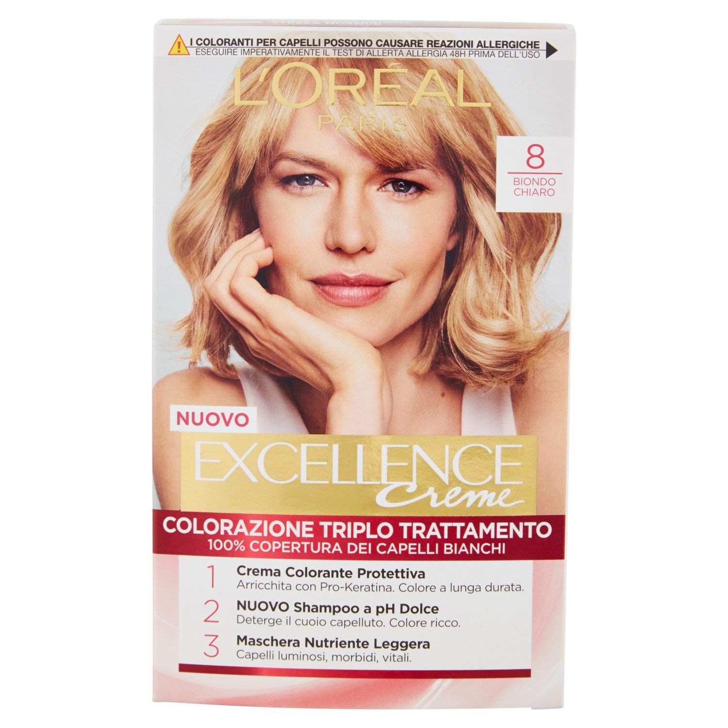 L'OREAL Excellence No.8 Light Blonde Hair Dye
