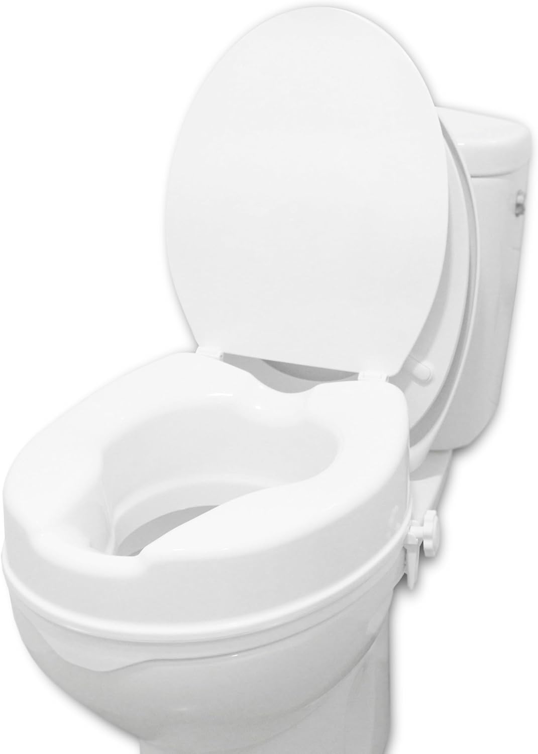 PEPE Mobility Store PEPE Mobility - Raised Toilet Seat with Lid 10cm White