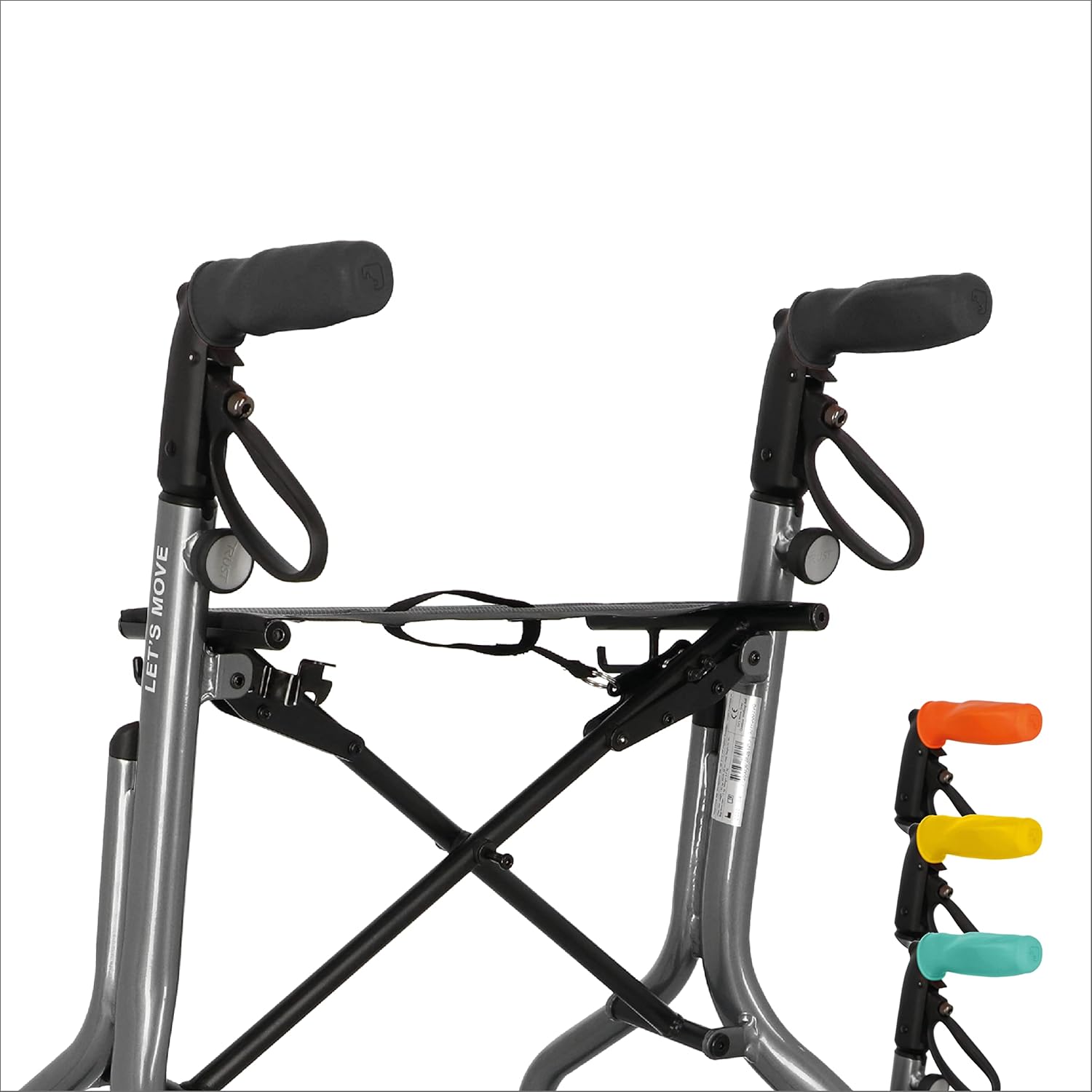 MyRollerSleeve Ergonomic Handles for Wheelchair and Rollators in Trendy Colors to Support Hands When Walking, Handle with Gel Pad for Seniors Walking Aid 21 x 6.5 x 9 cm
