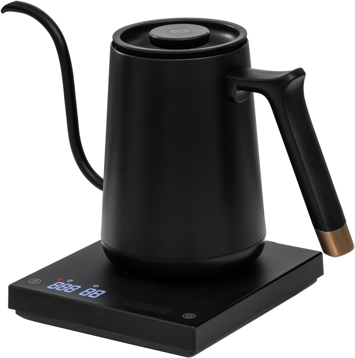TIMEMORE Electric Gooseneck Kettle Coffee and Teapot, Fish Smart Coffee Electric Kettle 600 ml with Temperature Setting for Coffee Tea Brewing, Home Edition Black, 192s Fast to 88°C