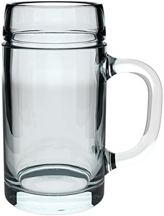 Stölzle Lausitz Stölzle-Oberglas 9999808047 Sytria Beer Mug Beer Mug Beer Glass 1,265 Litres with Filling Line at 1 Litre Transparent Set of 6