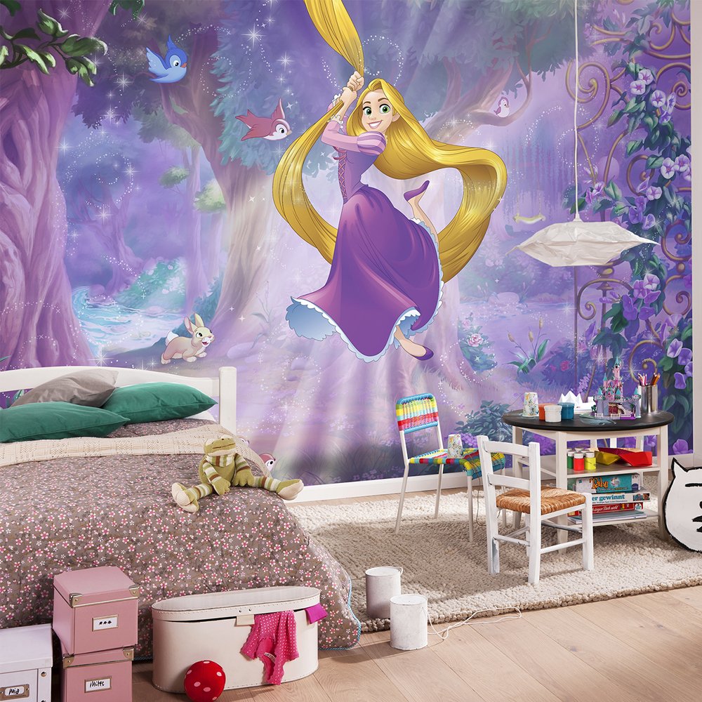 'Komar Photo Wallpaper 368 x 254 cm 8 parts Rapunzel Purple 8 1 3/8 37-451