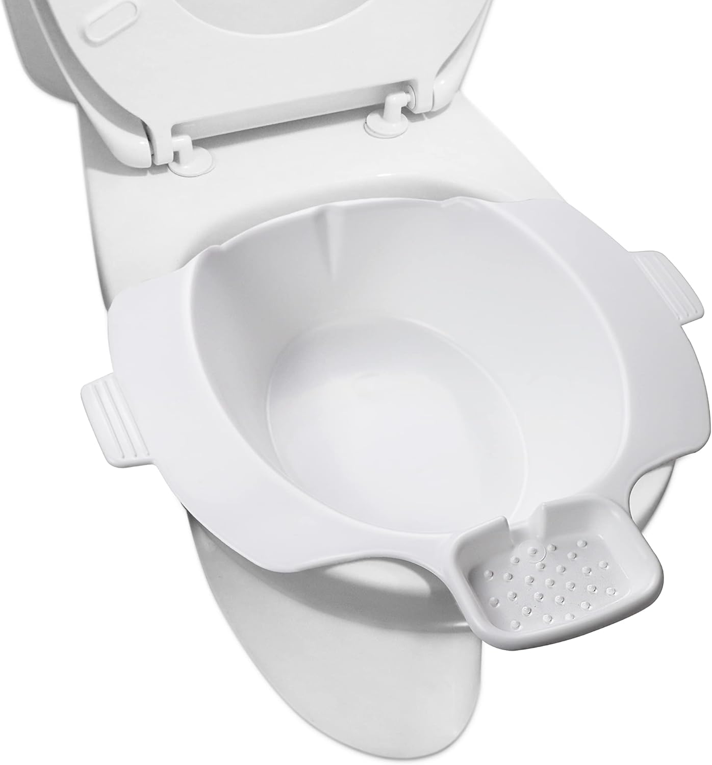 PEPE Mobility Store PEPE Mobility Sitting Bath for Toilet, Adult and Seniors, Plastic Bidet Basin for Seated Baths, Toilet Insert for Hemorrhoids and Postpartum, Portable Seat Tub