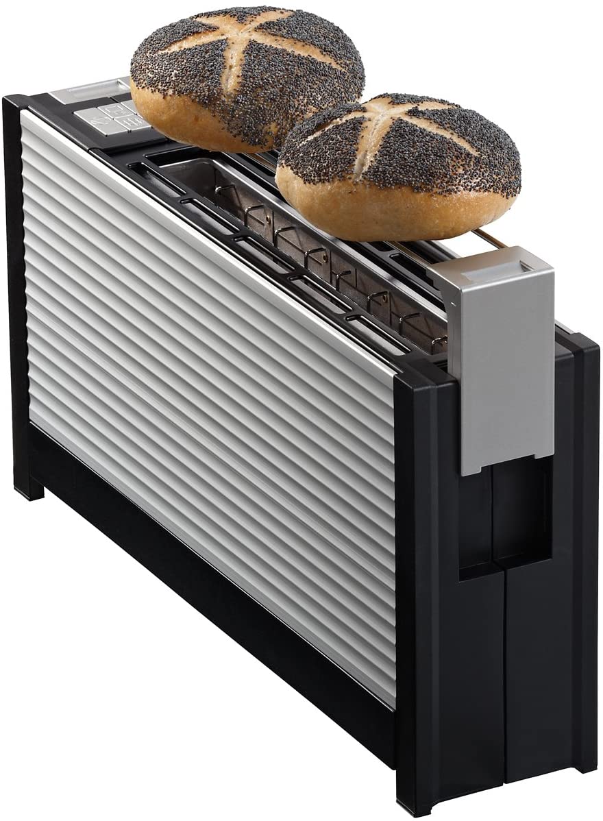 ritterwerk ritter Volcano 3 Toaster, Aluminium, Long Slot Toaster with High-Quality Aluminium Fronts, Made in Germany