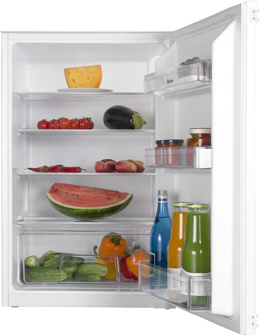 Amica Built-in Full Room Refrigerator Tow Door Technology 880 mm Recess Electronic Control Inverter Motor LED Lighting 87.1 x 54 x 54 cm - Built-in Fridge