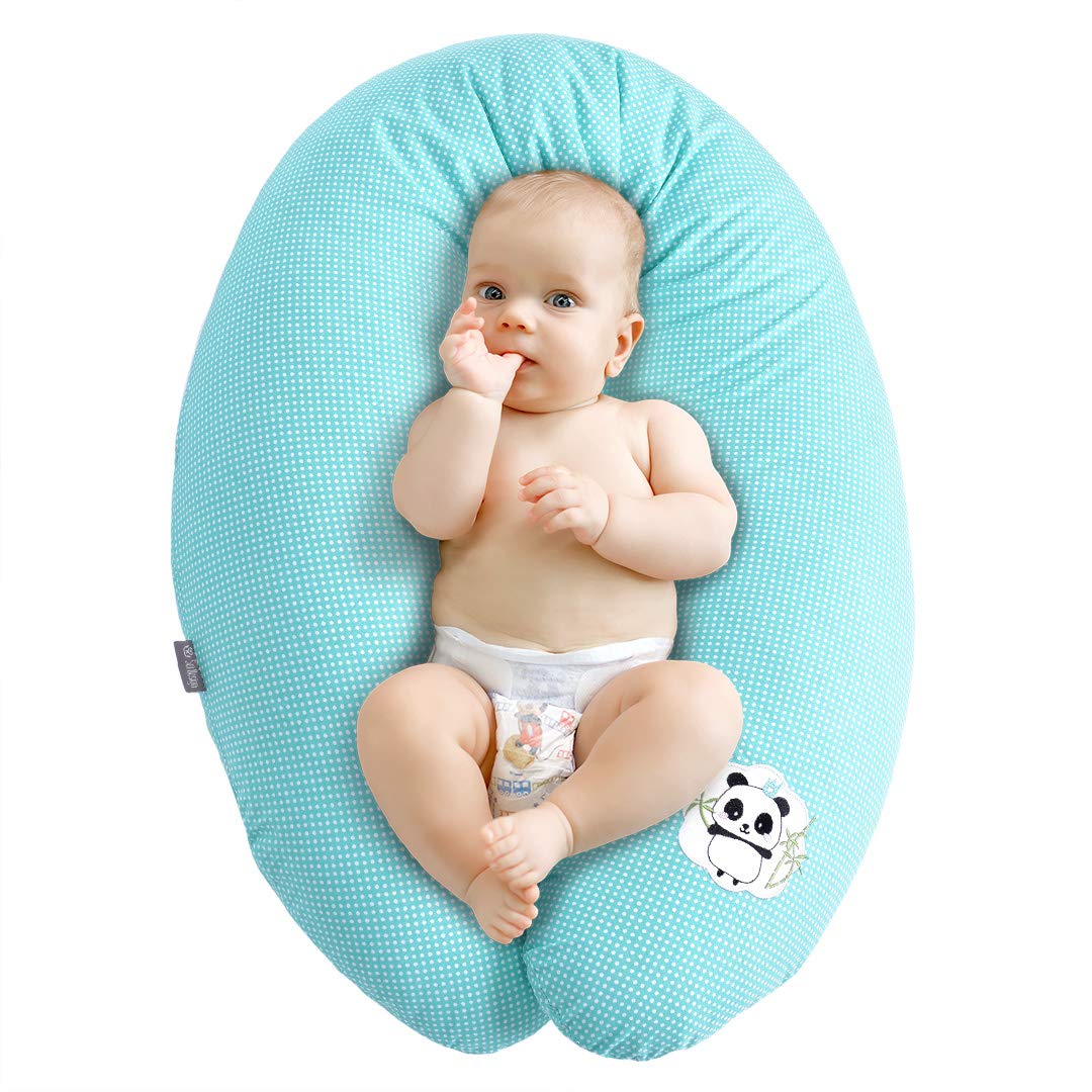 sei Design XXL Nursing Pillow 170 x 30 cm Oeko-Tex Ergonomic Pregnancy Pillow Positioning Pillow Made in Germany EPS Micro Beads Filling, Cover 100% Cotton