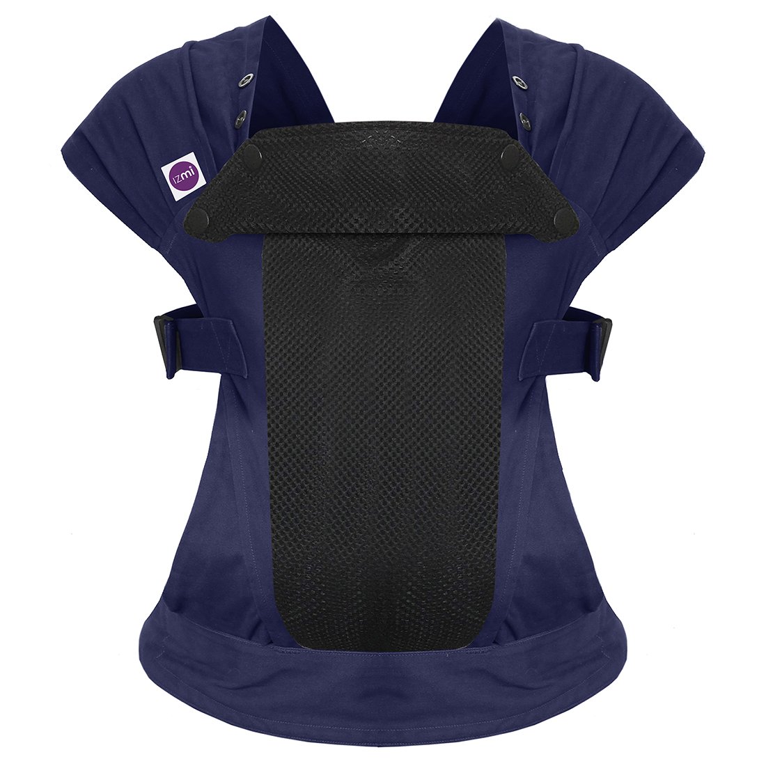 Izmi Breeze Baby Carrier Bag Ideal for Newborns with Extra Breathable Mesh Insert for Increased Ventilation, for Babies Weighing 3.2-15 kg, Medium Grey