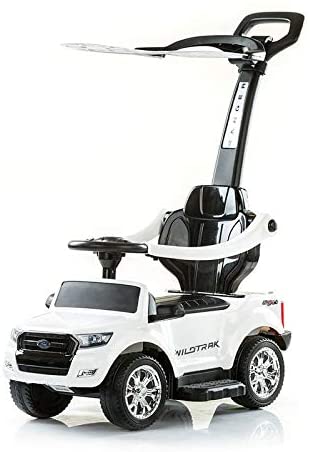 CHIPOLINO Ride-On Ford Ranger 4 in 1 Push Bar, Music, Lights, Roof, White