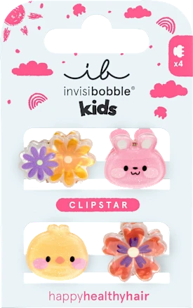 invisibobble Hair clips Clipstar Kids Glow Bloom, 4 pcs