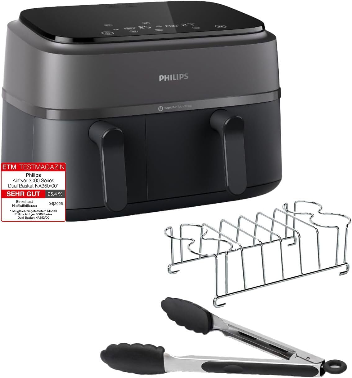 Philips 3000 Airfryer with two baskets (NA350/03)