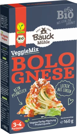 Bauckhof Finished mix, Veggiemix Bolognese, 160 g