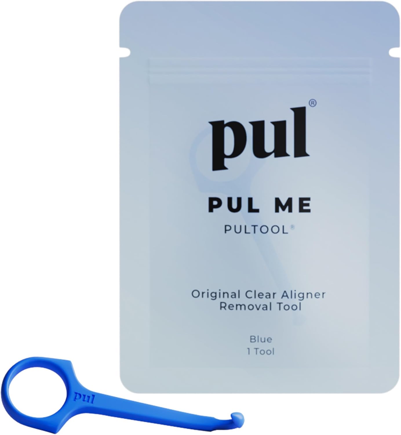 The Pultool Store PUL Aligner Removal Tool - Blue | Safe and Hygienic Hook for Invisalign and Retainer | Gentle BPA Free Design for Everyday Use | Pack of 1