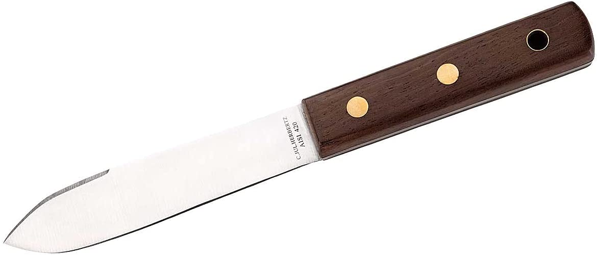 Herbertz Sailor Knife, Marl Spike, Leadwood Handles, Brown Leather Sheath, Sailor Knife