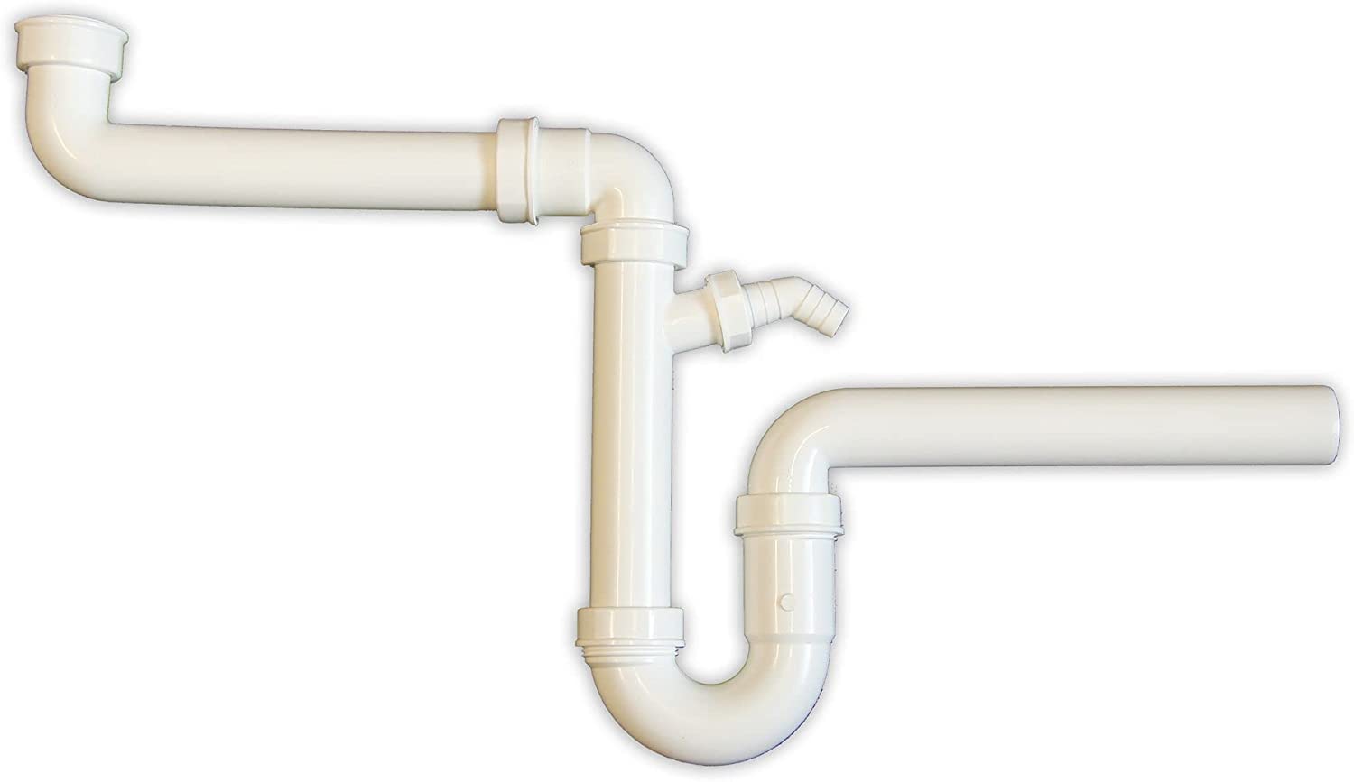 tecuro Space-Saving Sink Siphon Kitchen Odour Trap with Wall Pipe Diameter 40 mm
