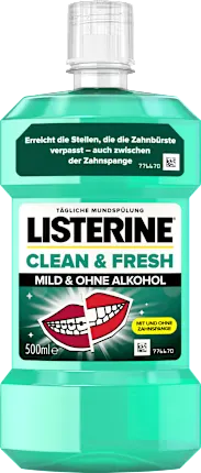 Listerine Mouthwash Clean & Fresh, 500 ml