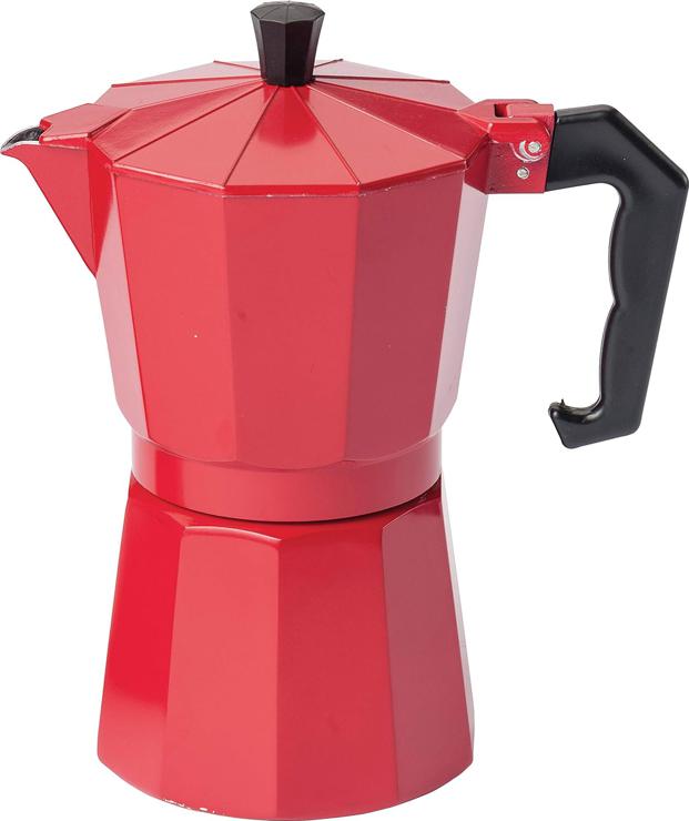 Kruger Krüger 501R espresso maker Italiano ROSSO size. 3T, aluminum, red