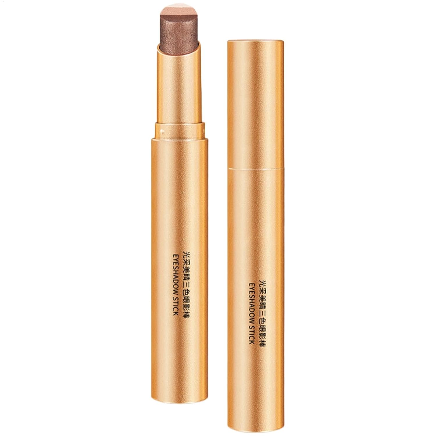 Luckxing Gradient Eyeshadow Stick, Shimmer Eyeshadow Pen, 3 Colors Eyeshadow Stick Rotating Glitter Color Gradient Eyeshadow Stick Long-Lasting Waterproof Shimmer Cream Eyeshadow Stick