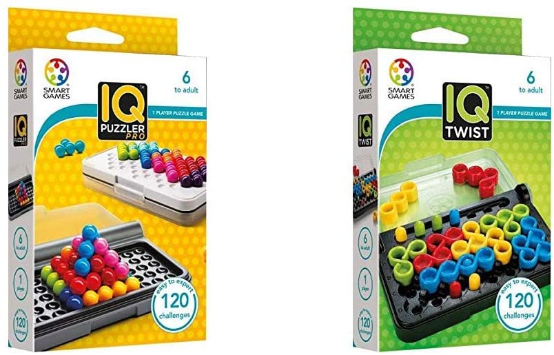 Smart Games SG455 IQ Puzzle Pro Skill Travel Game Brain Training Game (Engl