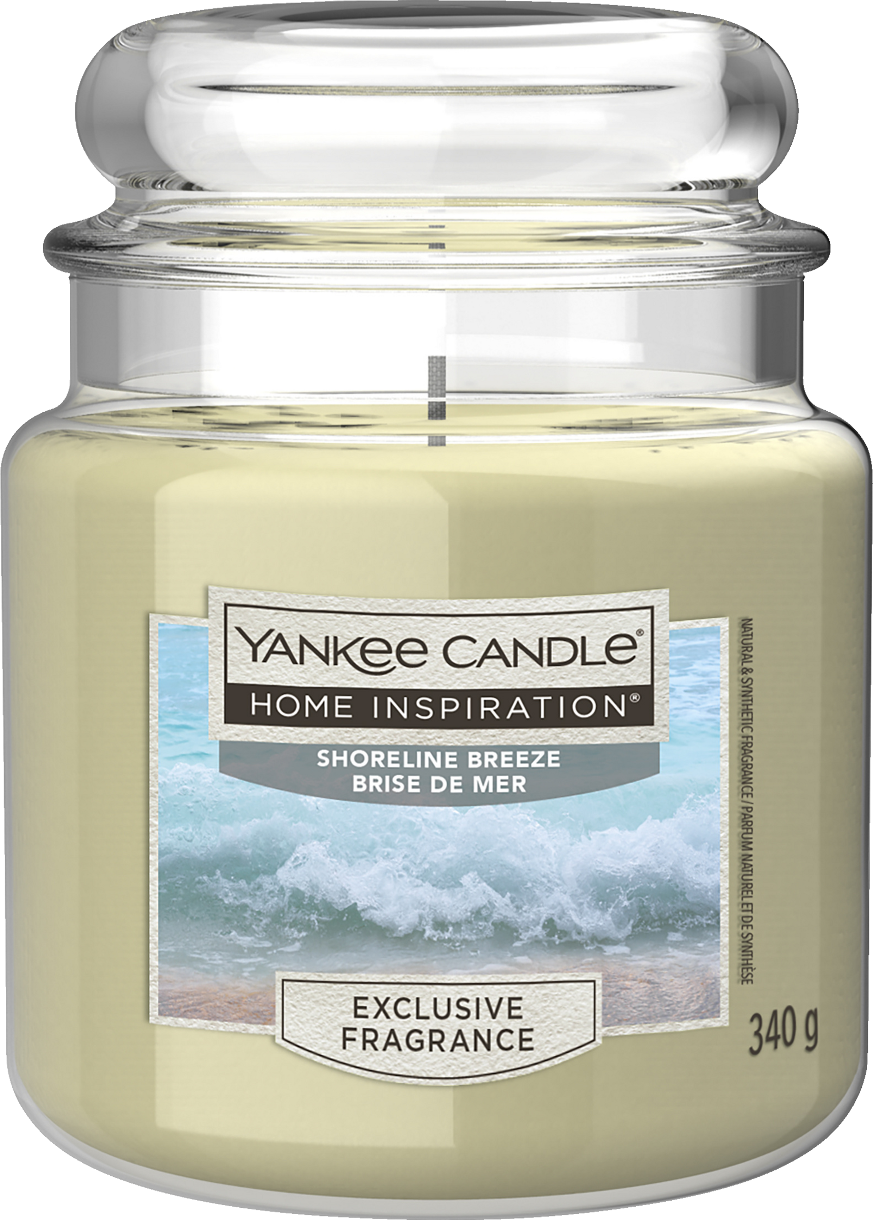 Yankee Candle Average Scented glass shoreline breeze, yellow 3