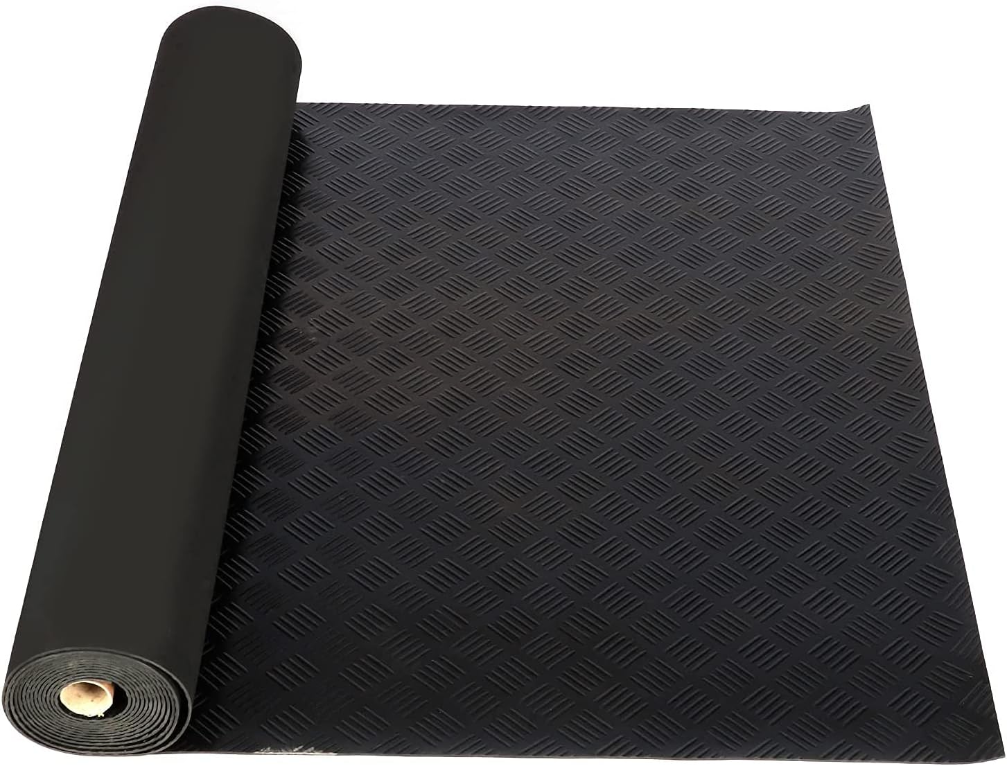 ybaymy Rubber Mat Non-Slip Mat 500 x 100 cm Outdoor Rubber Mat Floor Non-Slip 3 mm Thick Rubber Mat Roll Durable for Garage, Stairs, Workshop, Basement, Industry