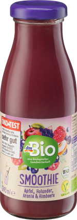 dmBio Smoothie with apple, elderberry, chokeberry & Raspberry, 245 ml