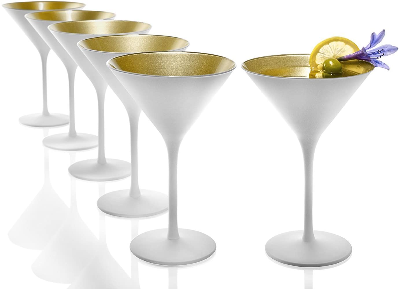 Stalzle Stölzle Lausitz Olympic Cocktail Glasses 240 ml Set of 6 Cocktail Glasses, Dishwasher Safe, Lead-Free Crystal Glass High Quality